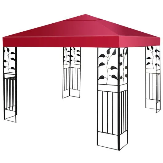 10' x 10' 1-Tier 3 Colors Patio Canopy Top Replacement Cover-Red