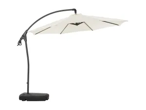 10ft White Cantilever Umbrella with Base