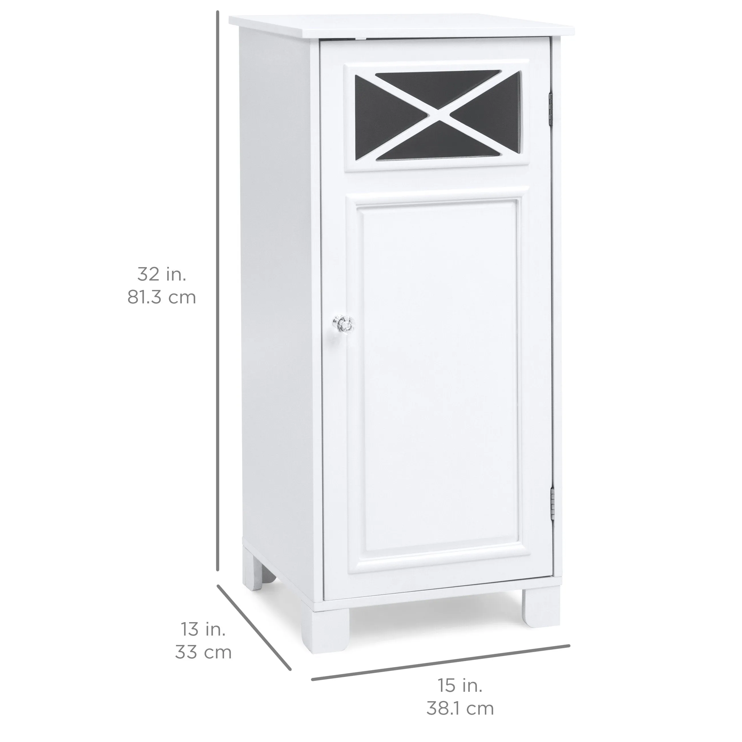 3-Tier Classic Wooden Floor Cabinet w/ Door