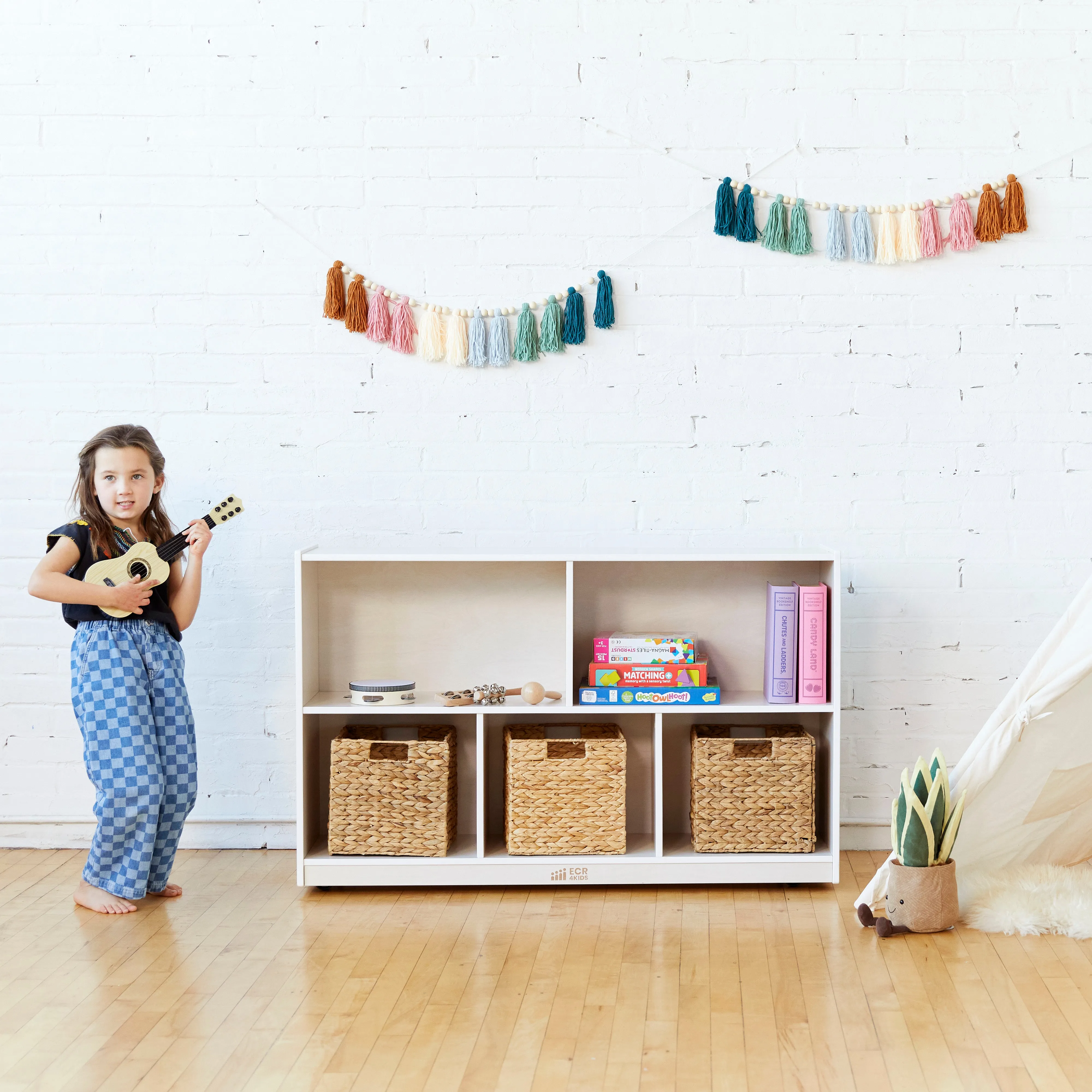 5-Compartment Mobile Storage Cabinet, 30in High