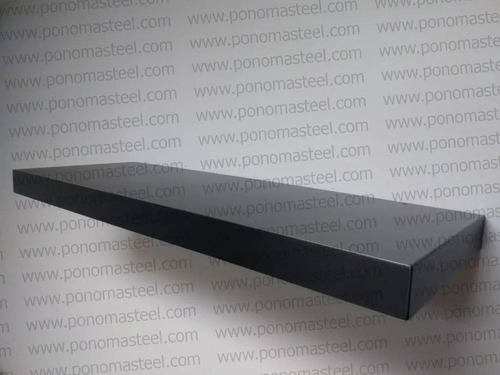 60"x10"x2.5" (cm.152x25.4x6.4) painted stainless steel floating shelf