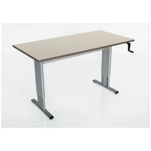 Ad-As/Populas Furniture Accella Series Height Adjustable Workstations, Desks & Tables Workstation, 48"L X 30"W, Rectangular, Undermounted Hand-Crank, Available In All Finishes, Indicate Color Code (Xx) (011947)