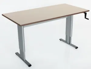 Ad-As/Populas Furniture Accella Series Height Adjustable Workstations, Desks & Tables Workstation, 60"L X 36"W, Rectangular, Undermounted Hand-Crank, Available In All Finishes, Indicate Color Code (Xx)