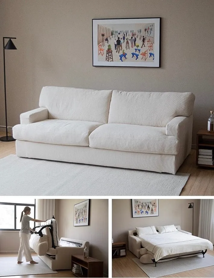 Akila Foldable Sofa Bed with Mattress