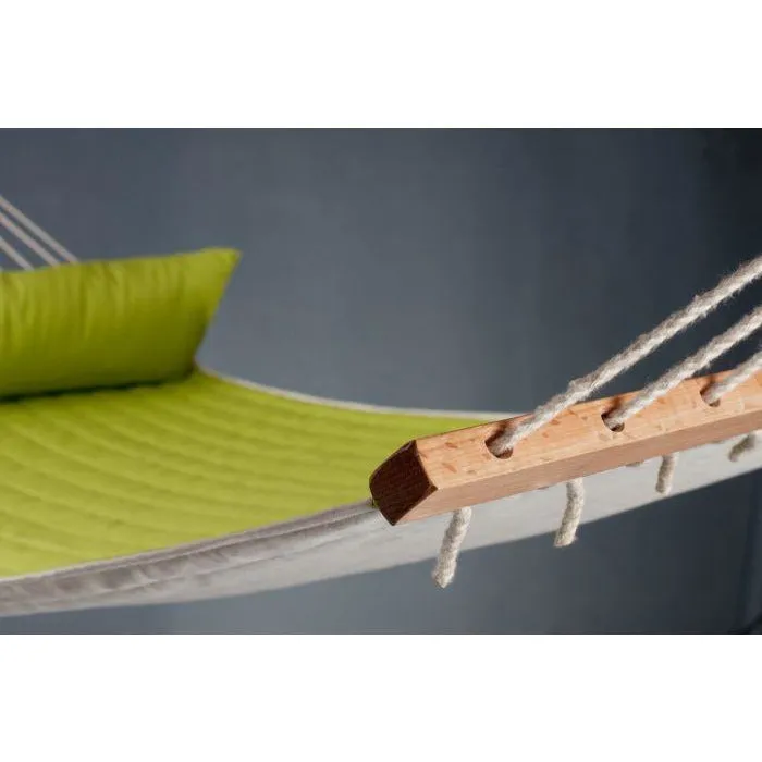 Alabama Quilted Kingsize Spreader Bar Hammock by La Siesta - Avocado