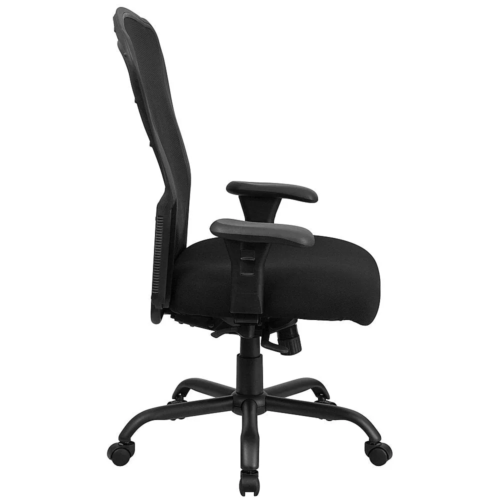 Alamont Home - Hercules Contemporary Mesh 24/7 Big & Tall Swivel Office Chair with Arms - Black