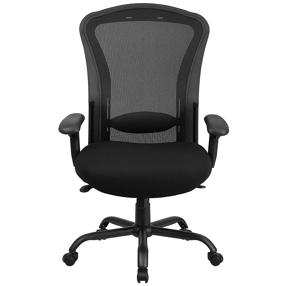 Alamont Home - Hercules Contemporary Mesh 24/7 Big & Tall Swivel Office Chair with Arms - Black