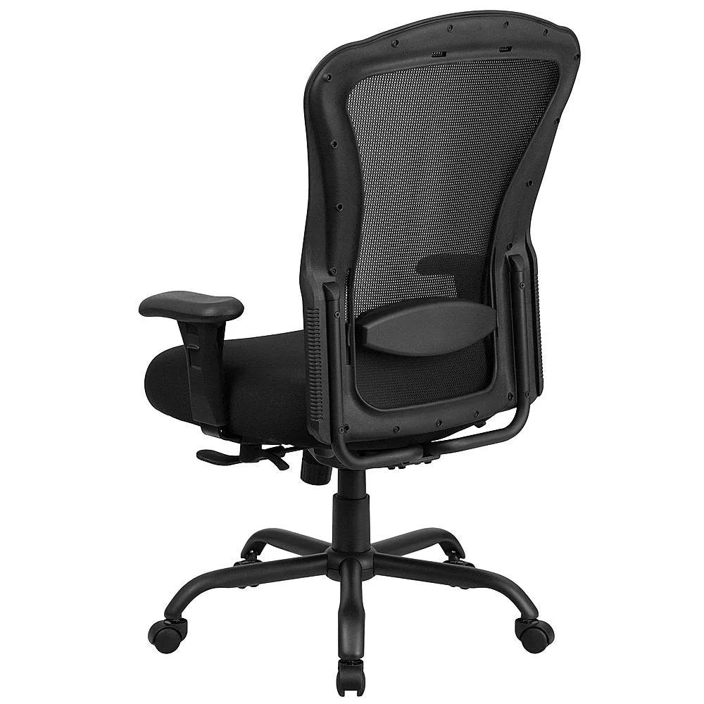 Alamont Home - Hercules Contemporary Mesh 24/7 Big & Tall Swivel Office Chair with Arms - Black