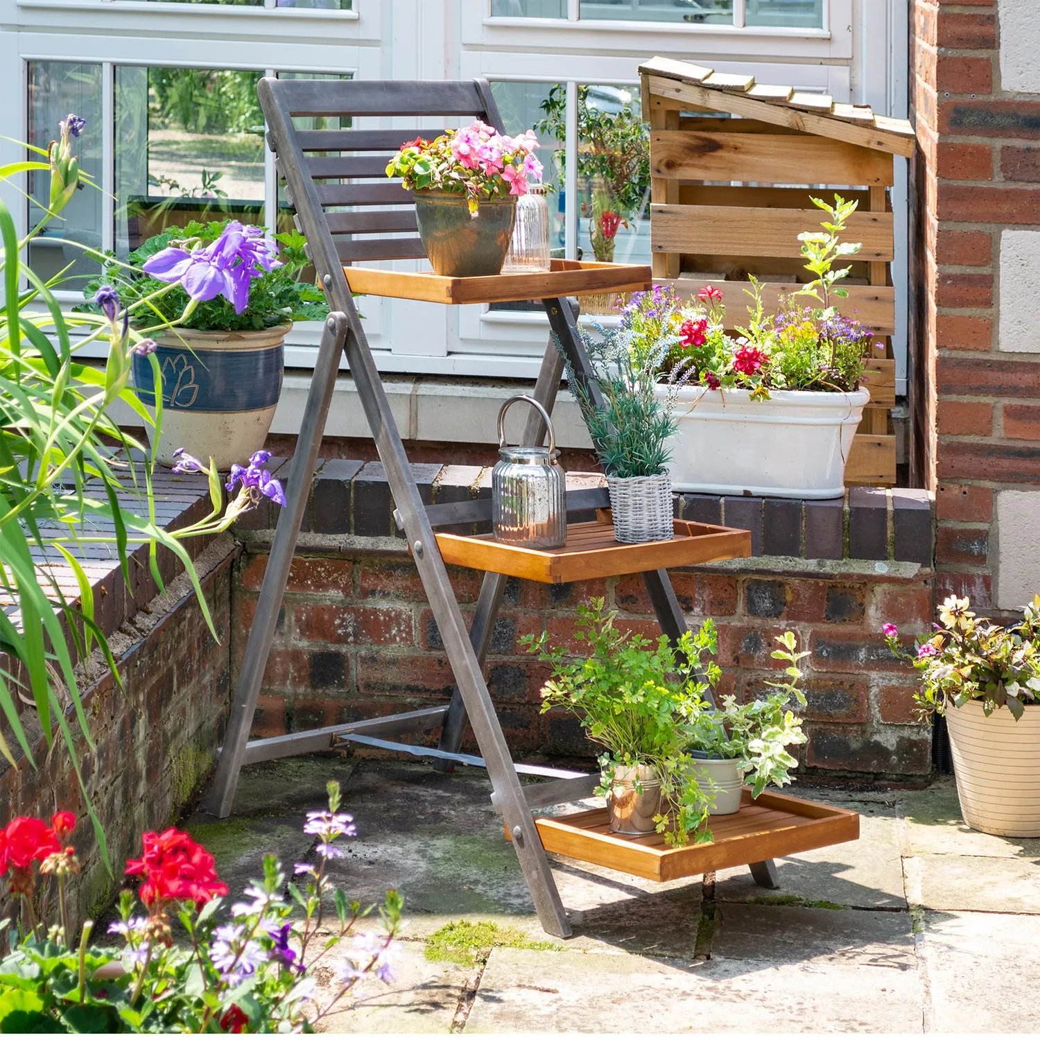 Alderley Hardwood Plant Ladder