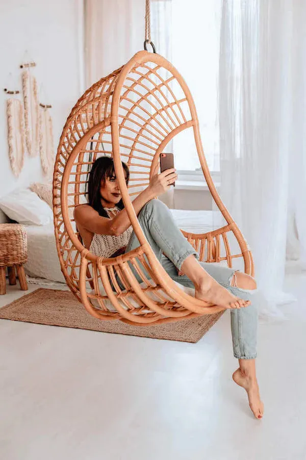 Bamboo Swing Chairs for Outdoor | Cane swing chairs - Adah