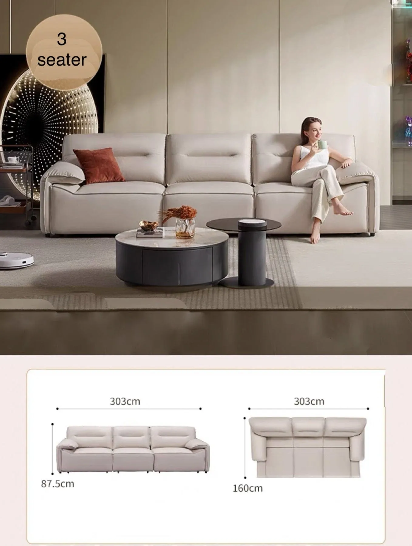 Bianco Electric Sofa Bed