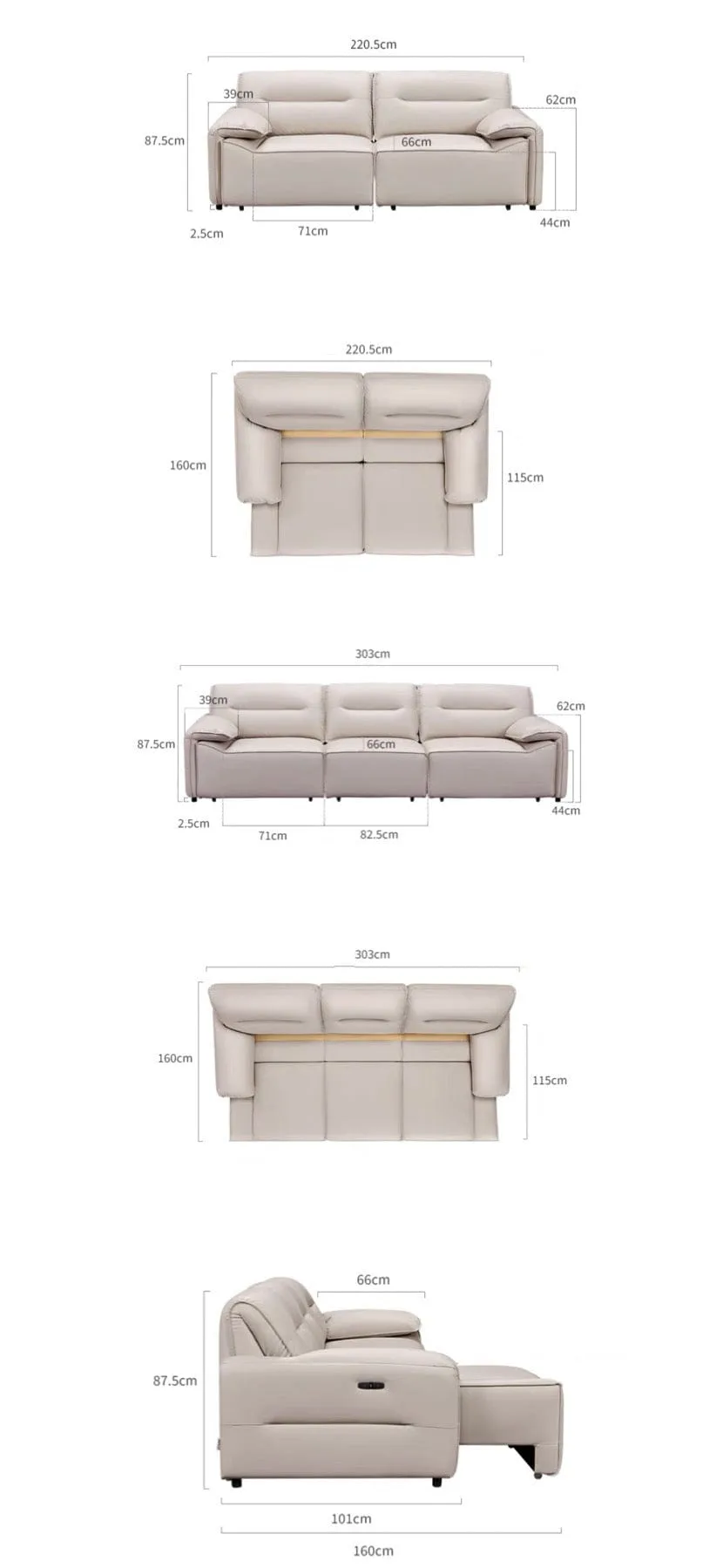 Bianco Electric Sofa Bed