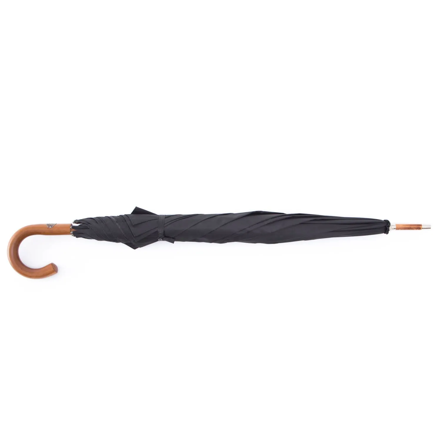 Black Doorman Umbrella with Malacca Handle