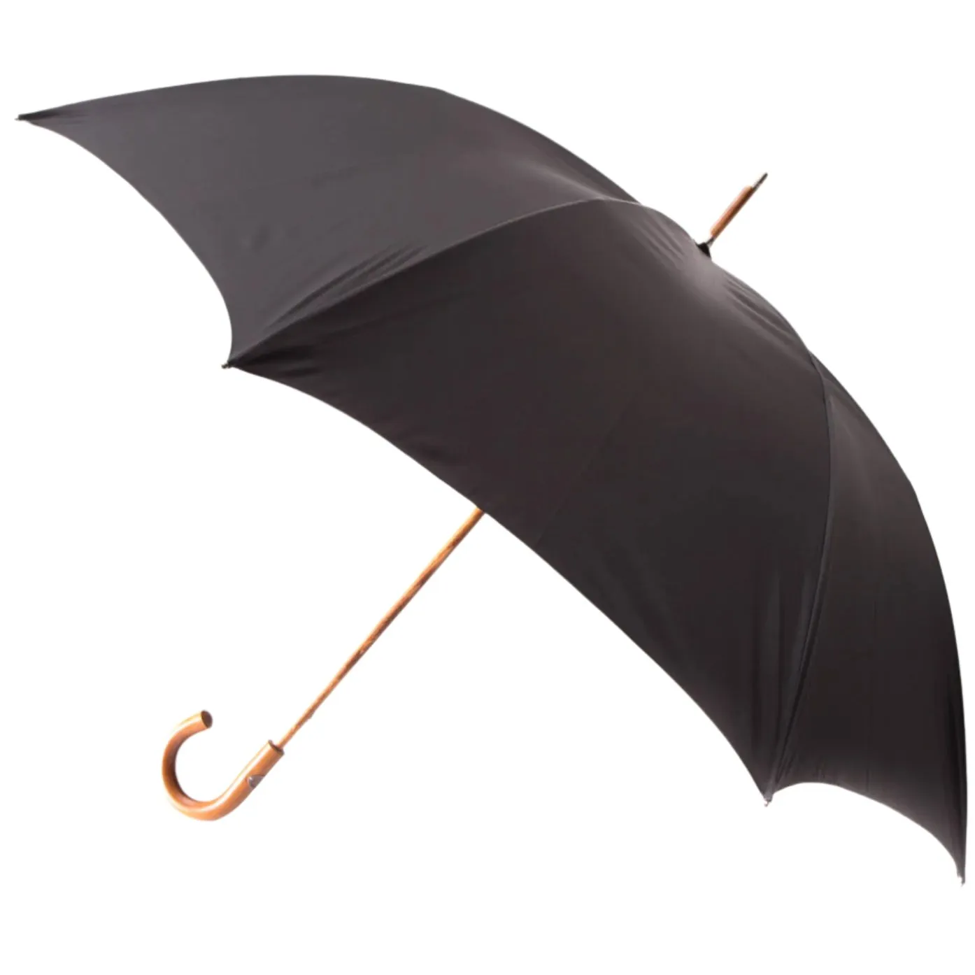 Black Doorman Umbrella with Malacca Handle