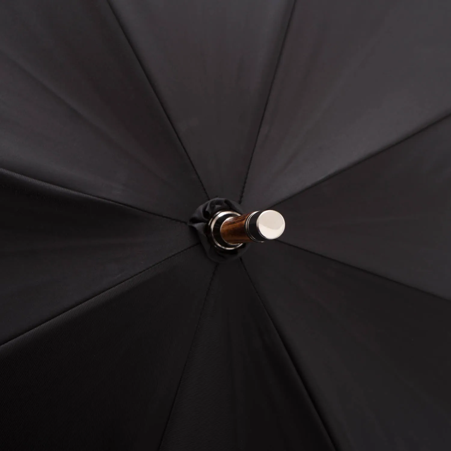 Black Doorman Umbrella with Malacca Handle