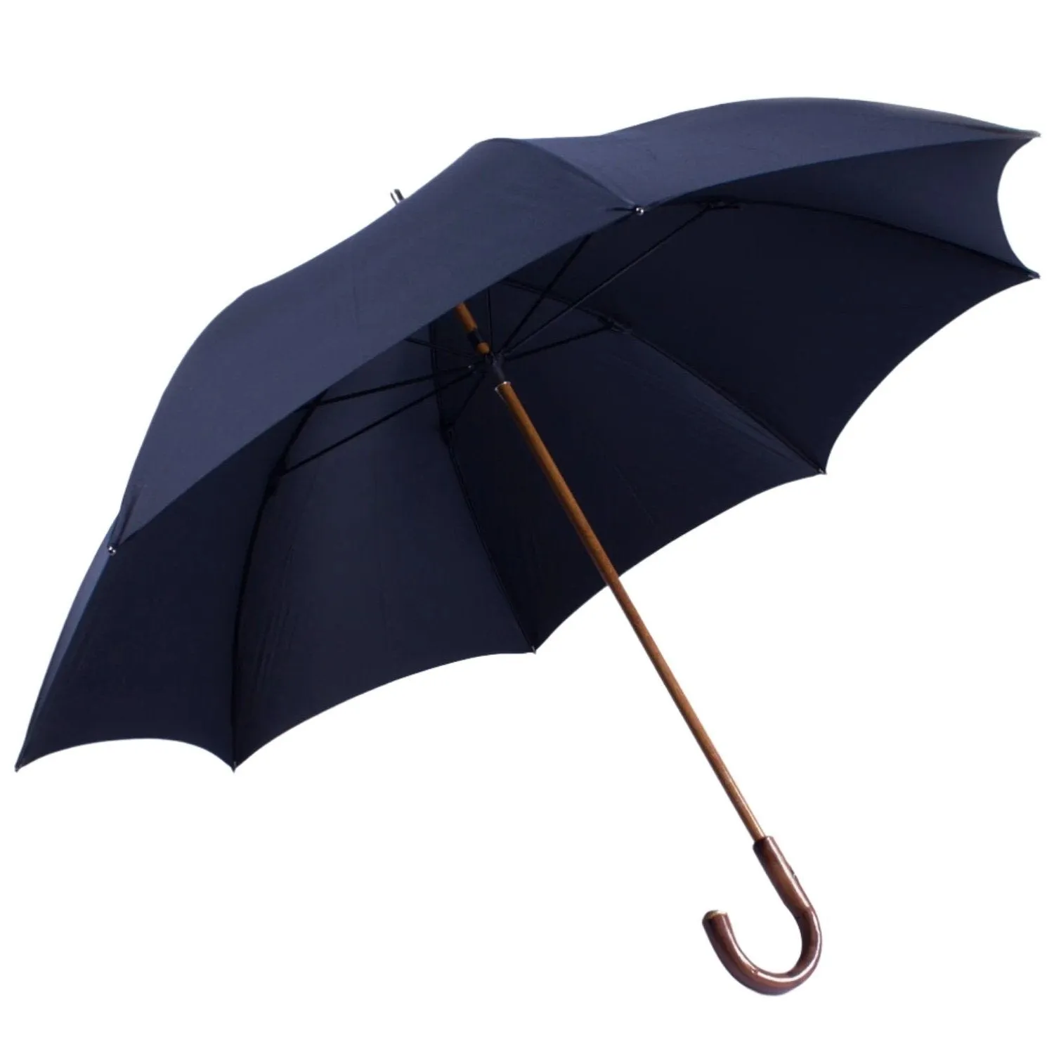 Black Doorman Umbrella with Maplewood Handle