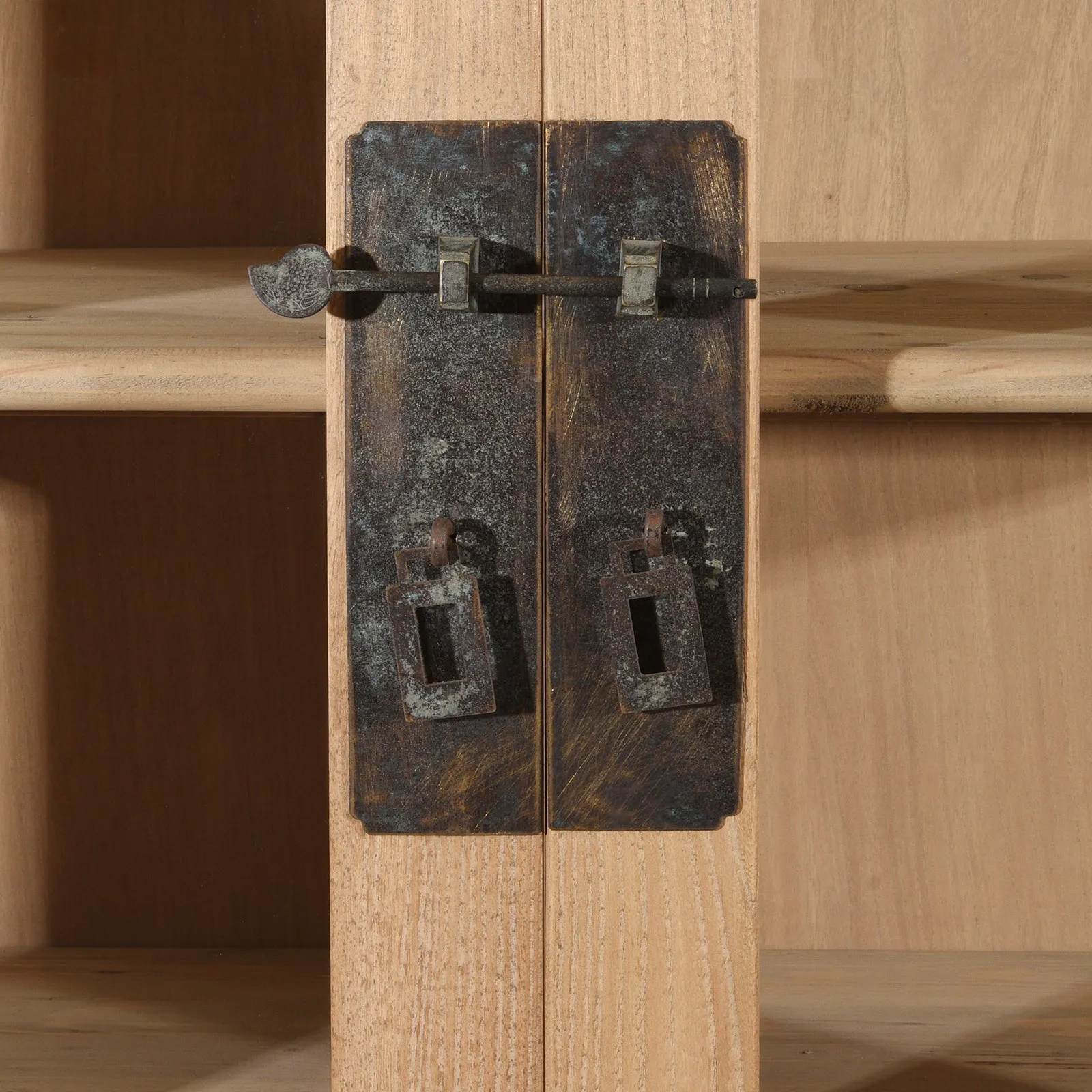 Bleached Elm Display Cabinet Cabinet