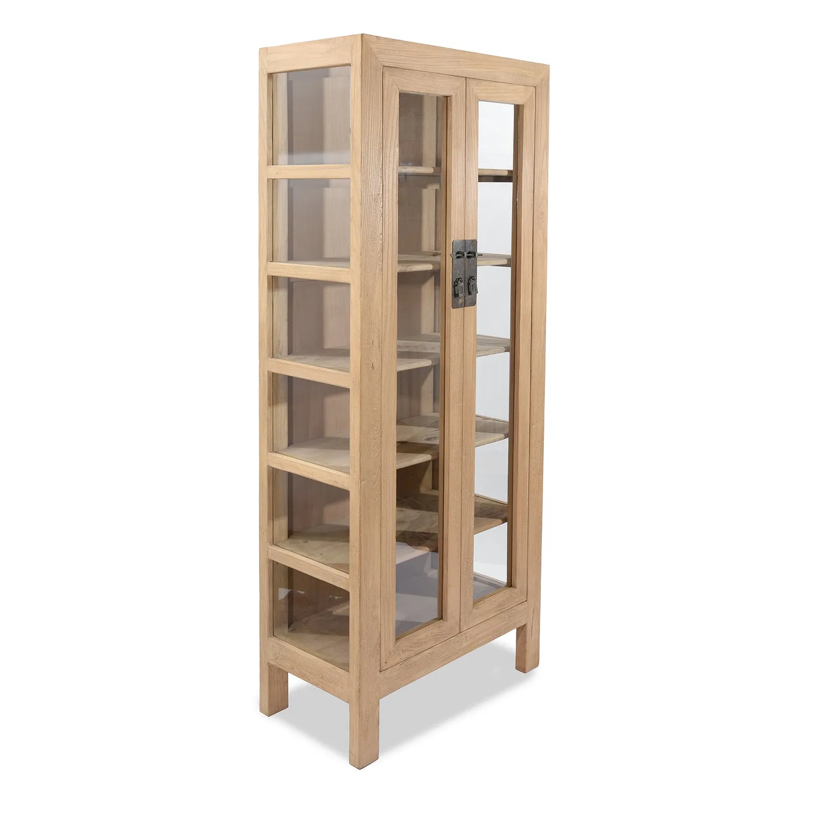 Bleached Elm Display Cabinet Cabinet