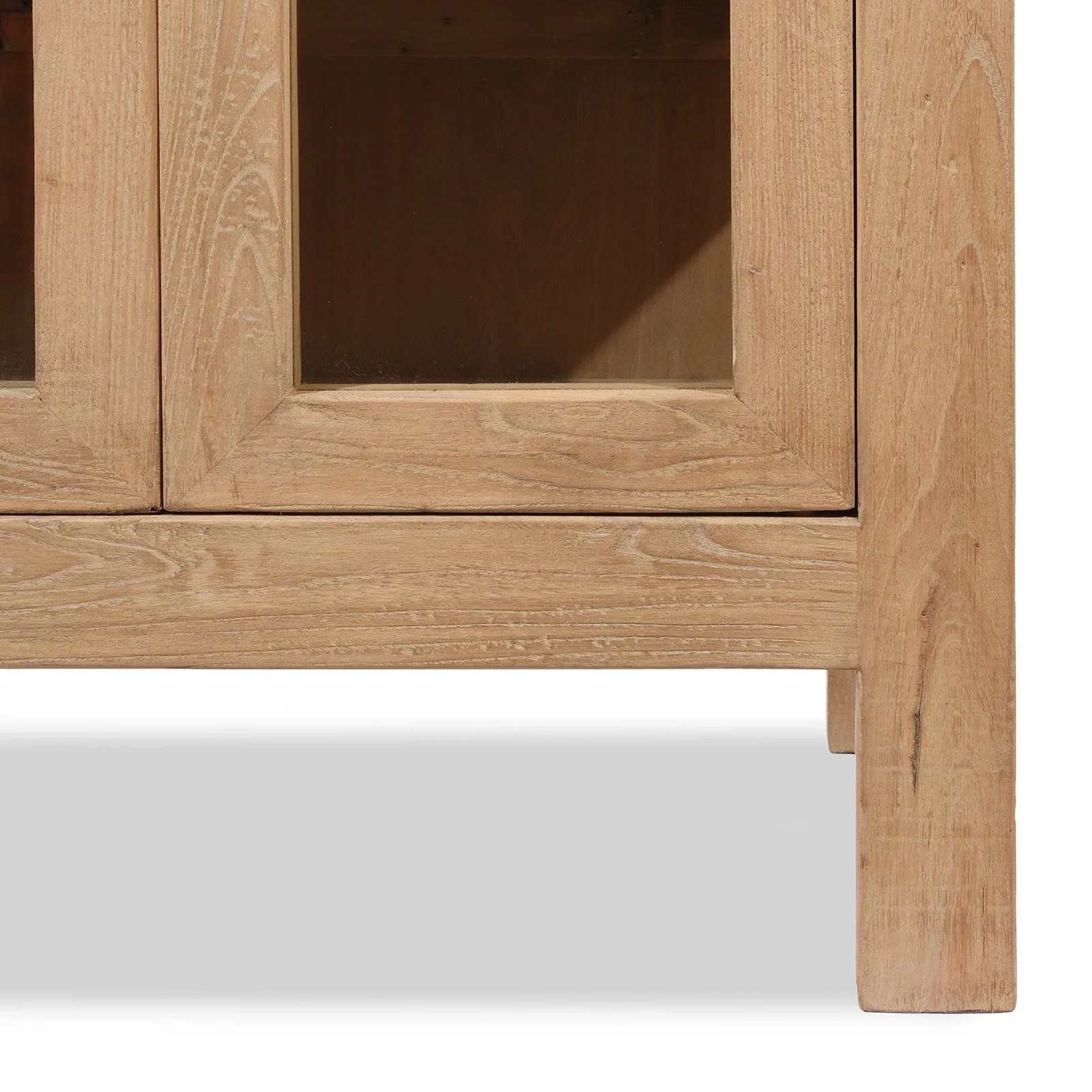 Bleached Elm Display Cabinet Cabinet