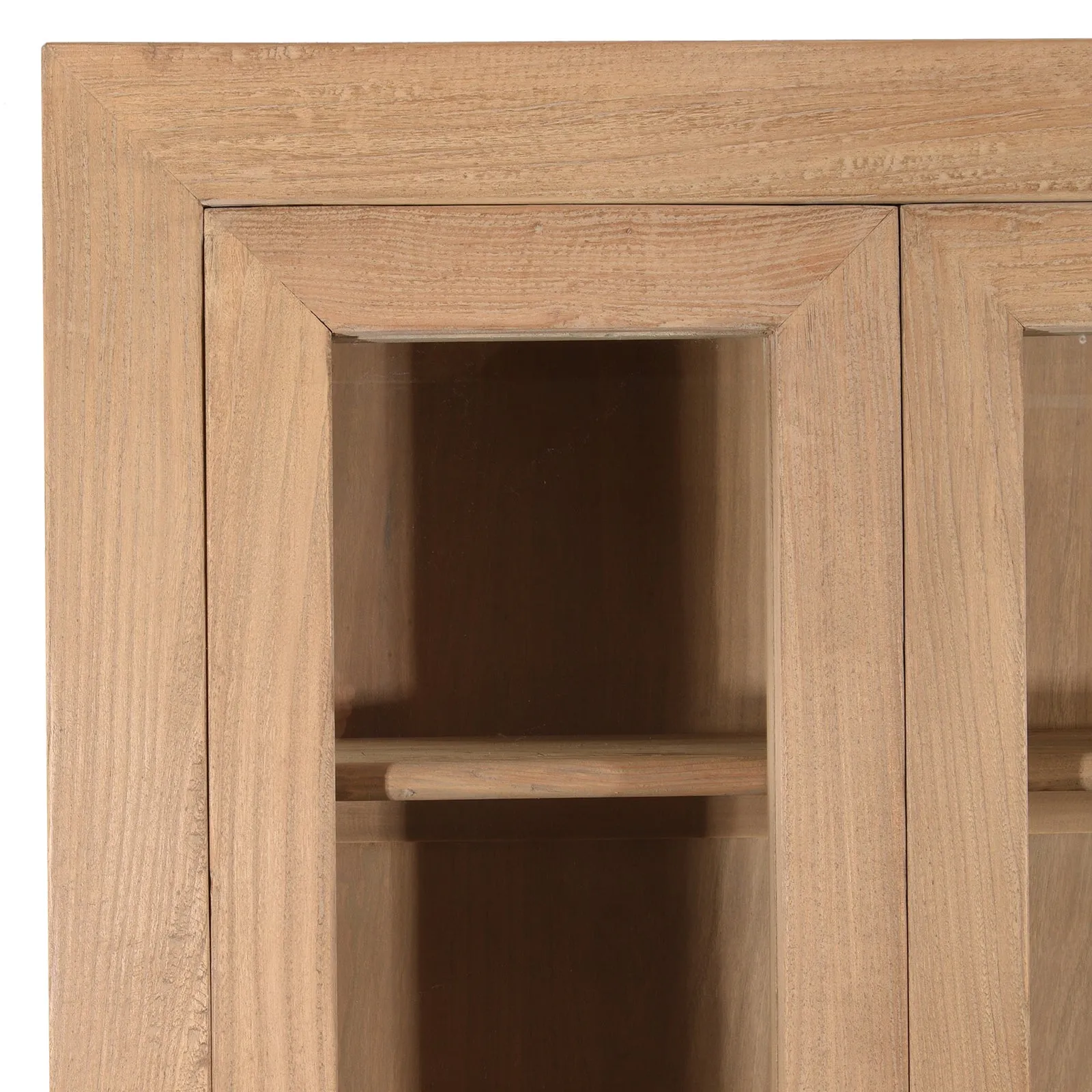 Bleached Elm Display Cabinet Cabinet