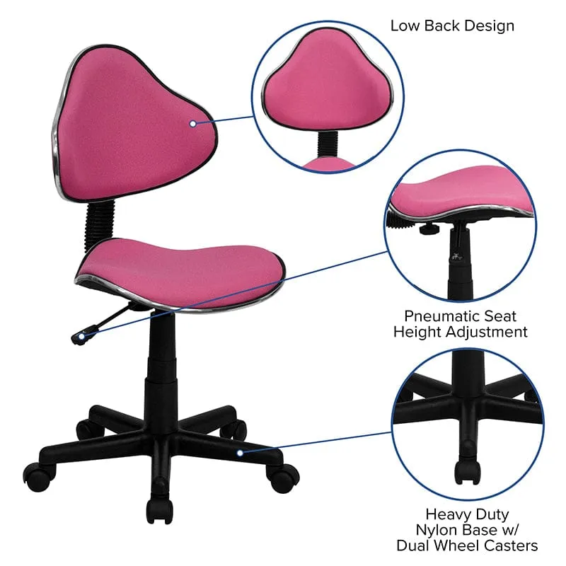 Blue Fabric Swivel Ergonomic Task Office Chair - BT-699-BLUE-GG