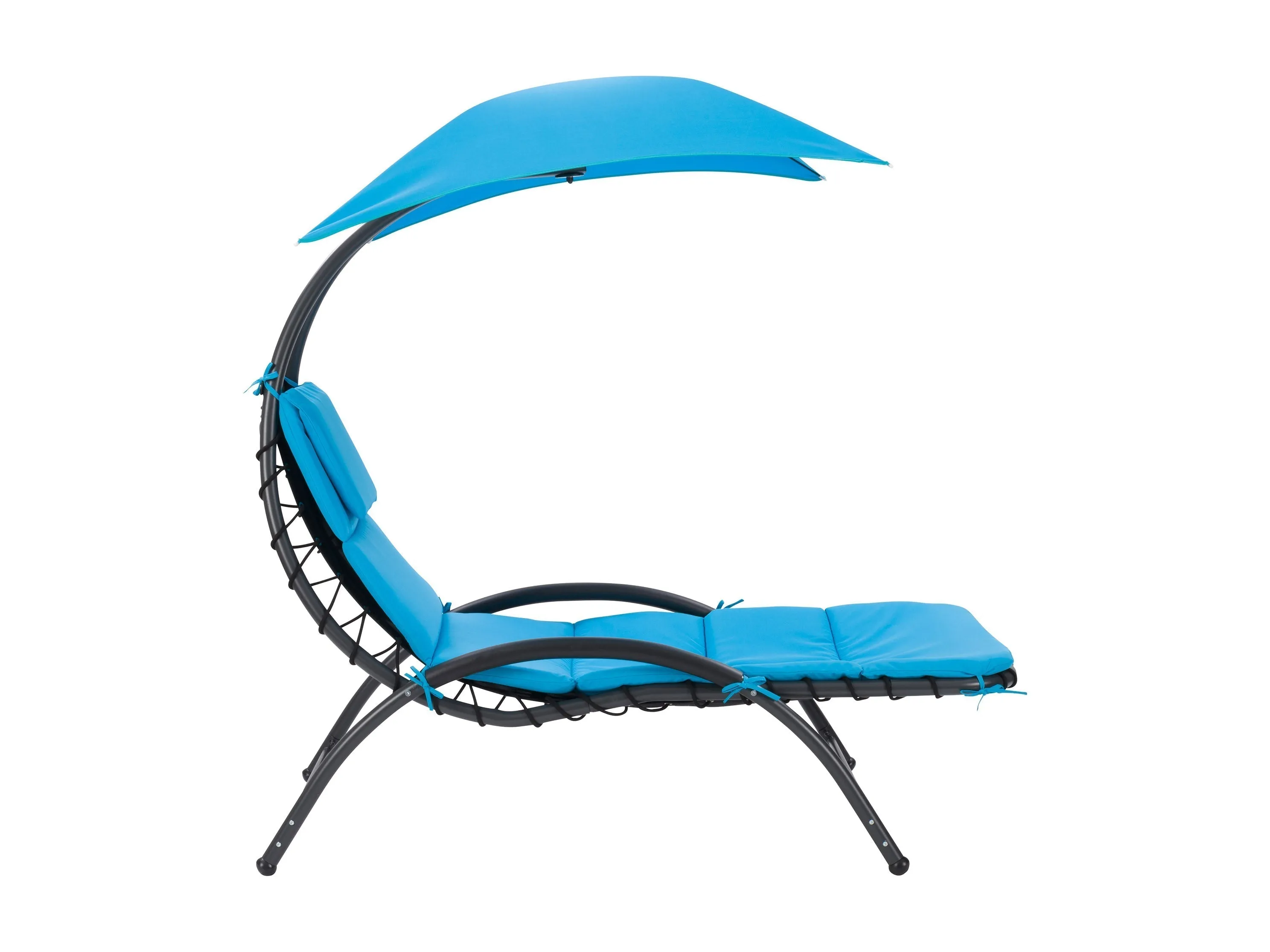 Blue Lounge Chair with Canopy