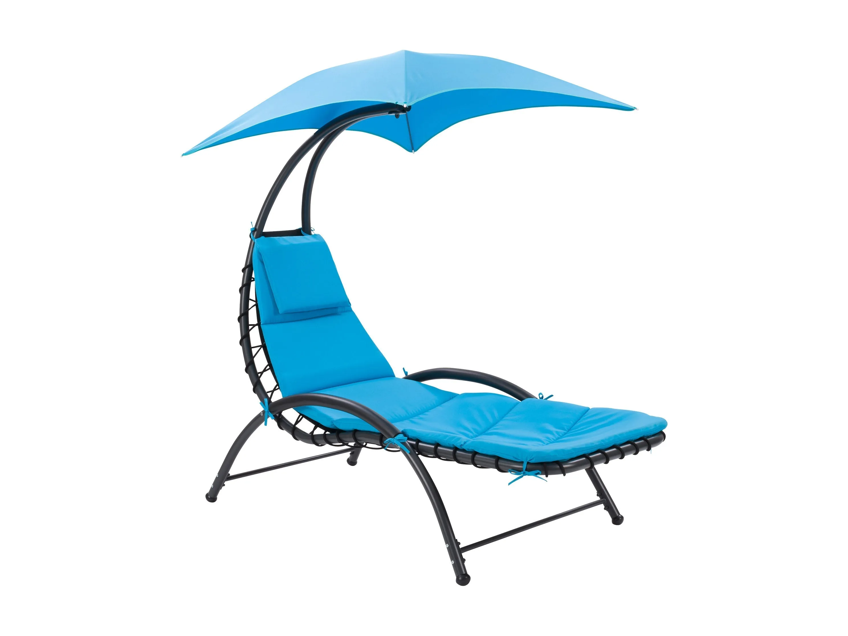 Blue Lounge Chair with Canopy