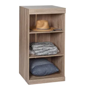 Brown 3-Tier Stackable Shelf Organizer with Anti-Tip Hardware