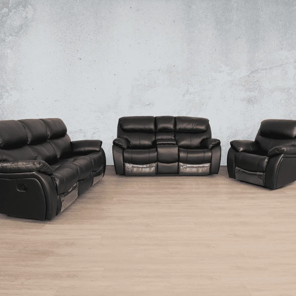 Cairo 3 2 1 Leather Recliner Home Theatre Suite - Available on Special Order Plan Only