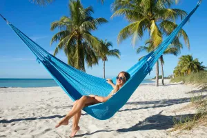 Caribbean Mayan Hammock - Light Blue