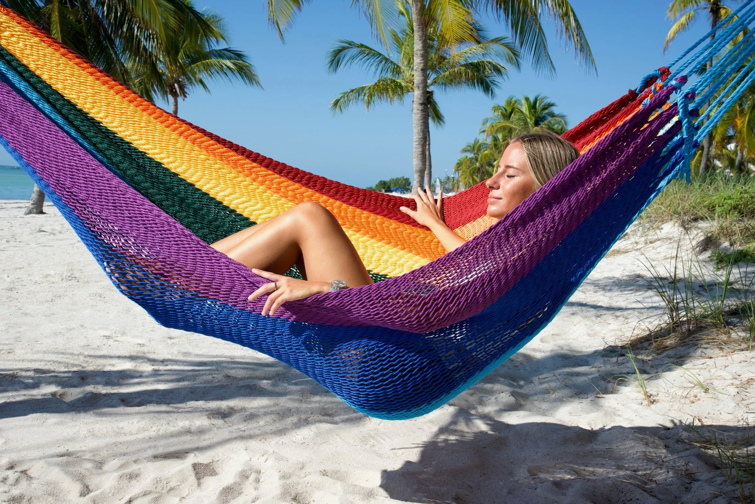 Caribbean Mayan Hammock - Rainbow