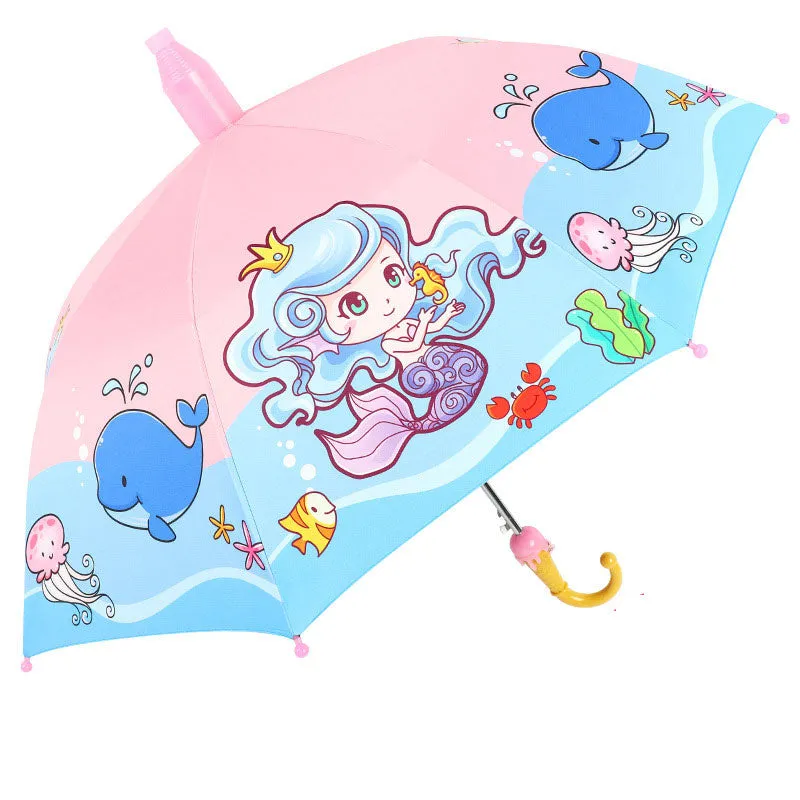 Children's umbrellas are ultra-light and cute, cartoon primary school students' princess umbrellas, windproof sunshade umbrellas, men's and women's children's umbrellas