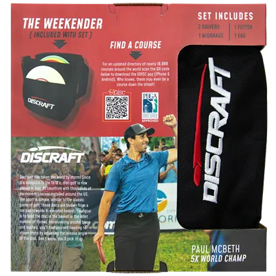 Discraft Deluxe 4 Disc Golf Set with Bag