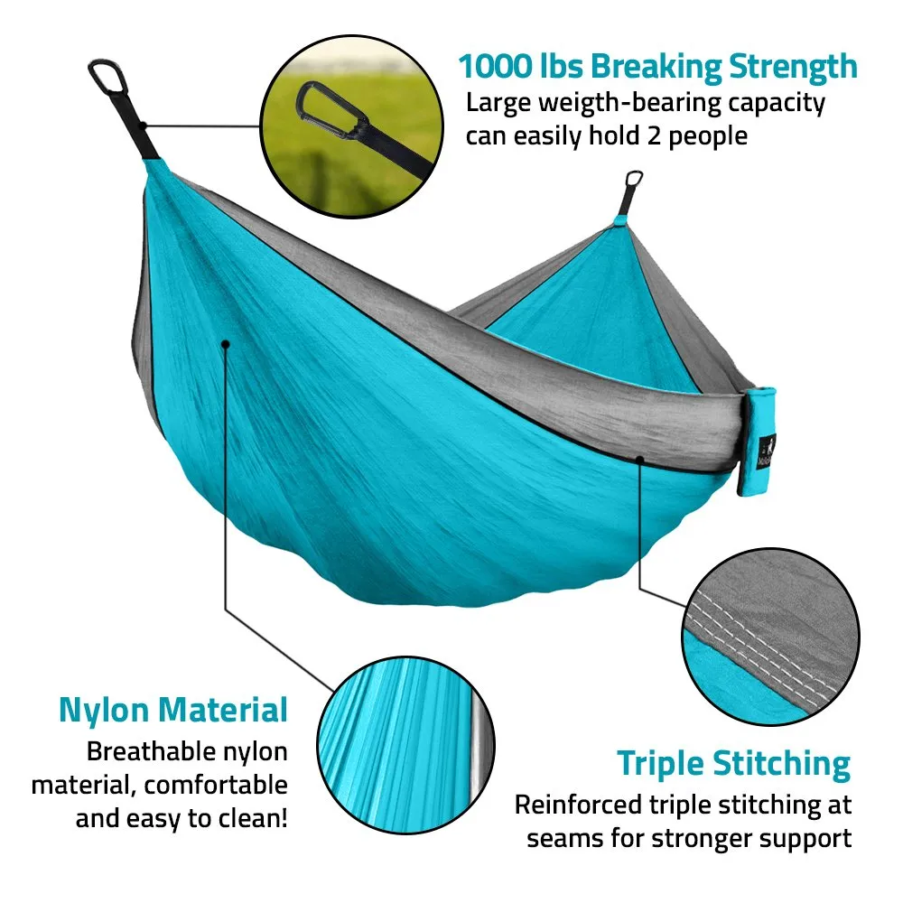 Double & Single Portable Camping Hammock - MalloMe