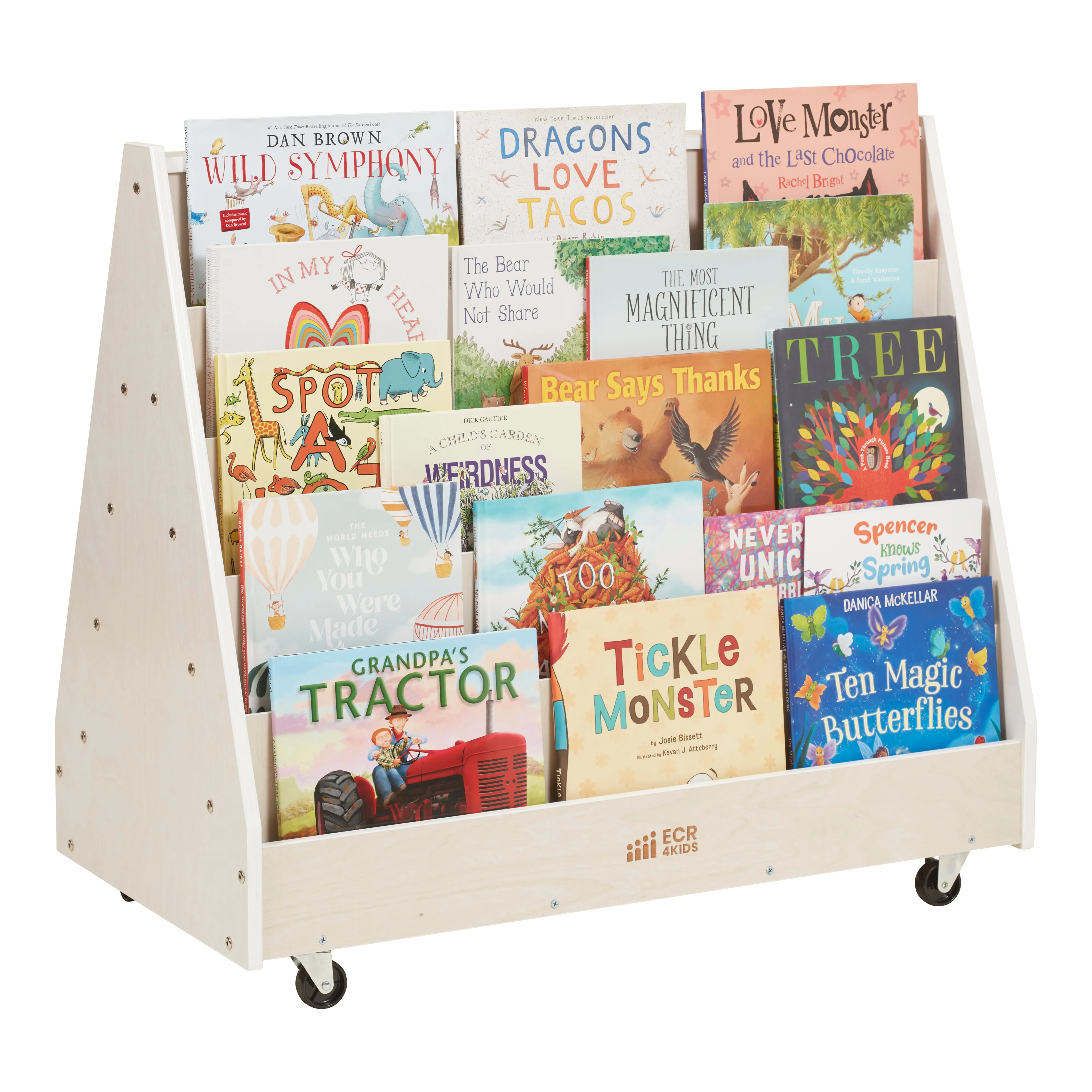 Double-Sided Mobile Book Display, Classroom Bookshelf