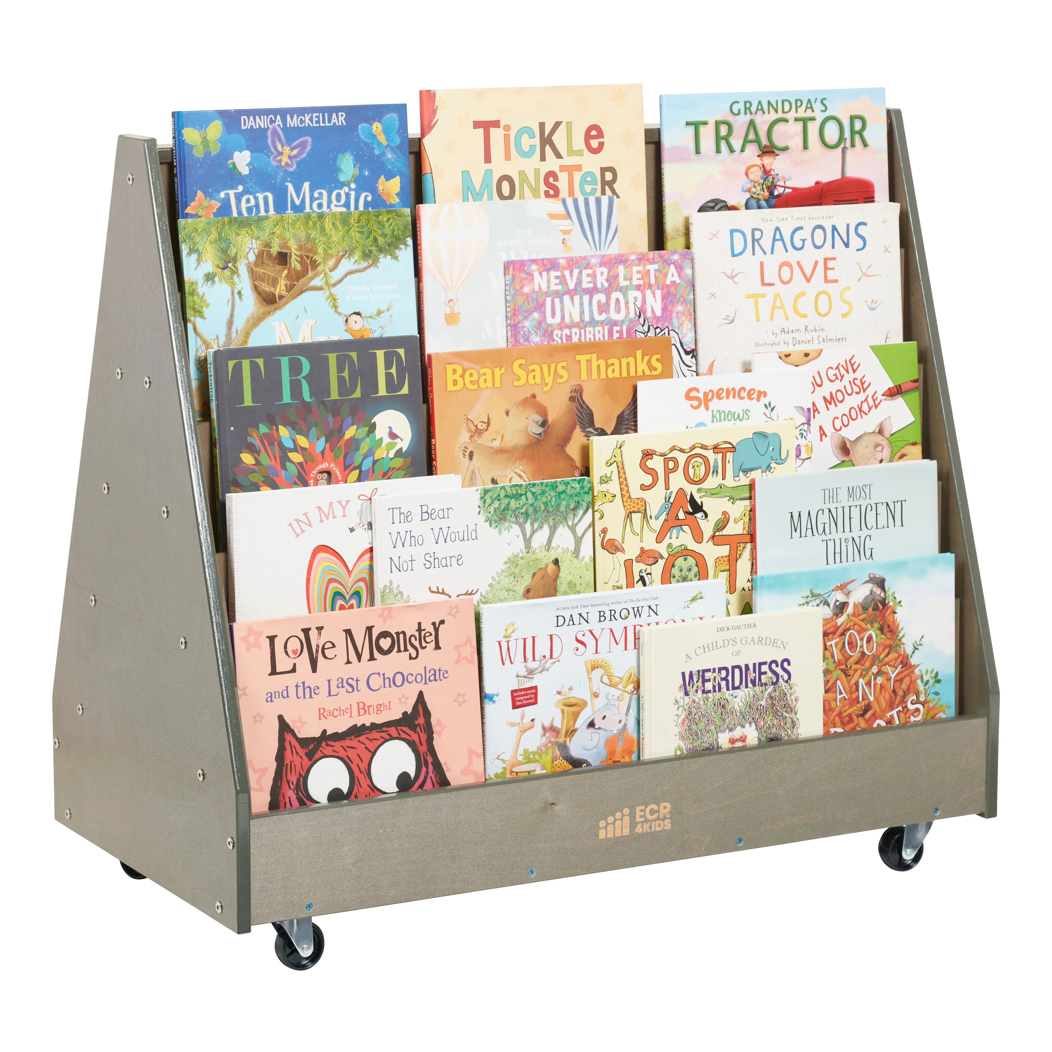 Double-Sided Mobile Book Display, Classroom Bookshelf