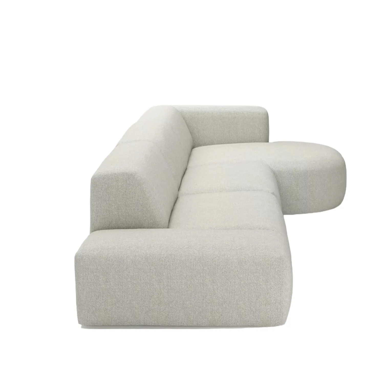 Drew Sectional Round Chaise Sofa