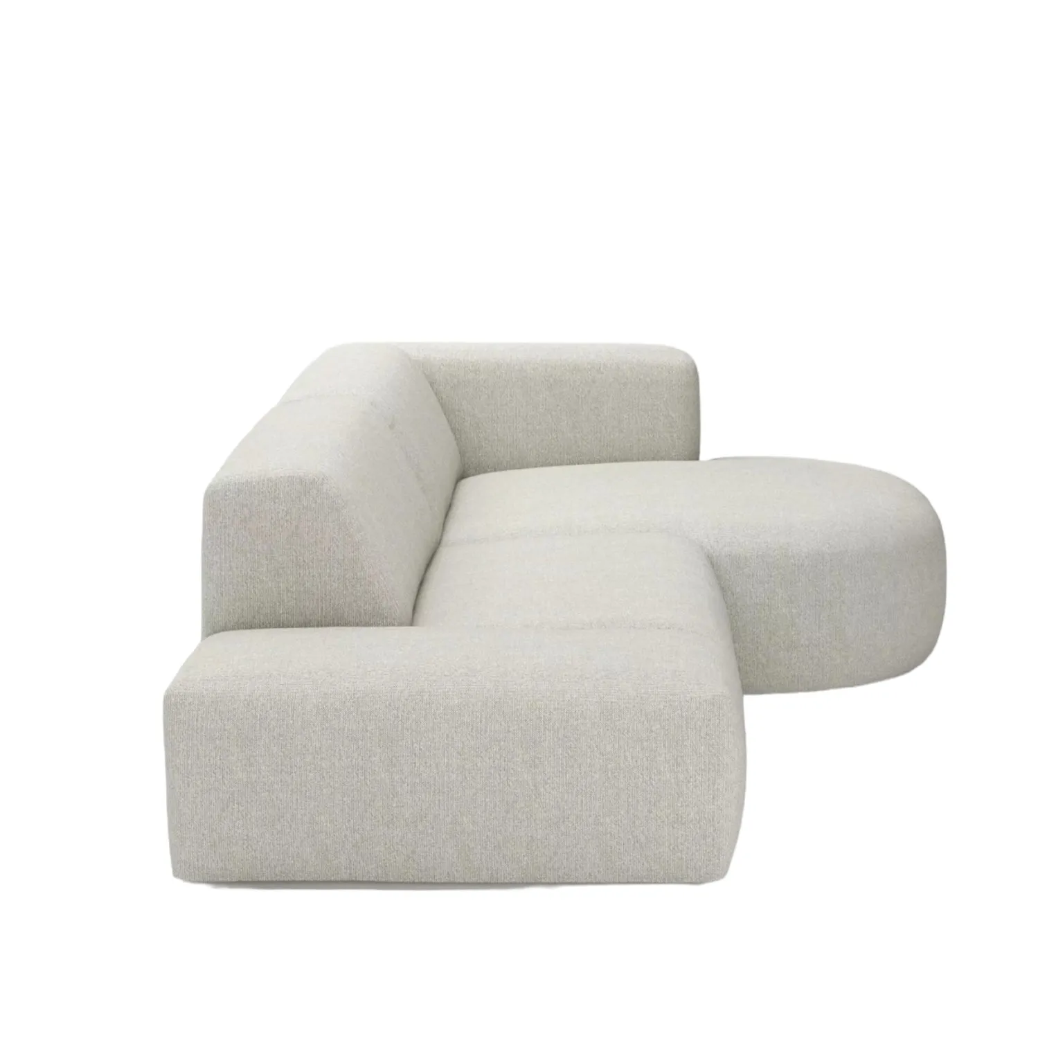 Drew Sectional Round Chaise Sofa