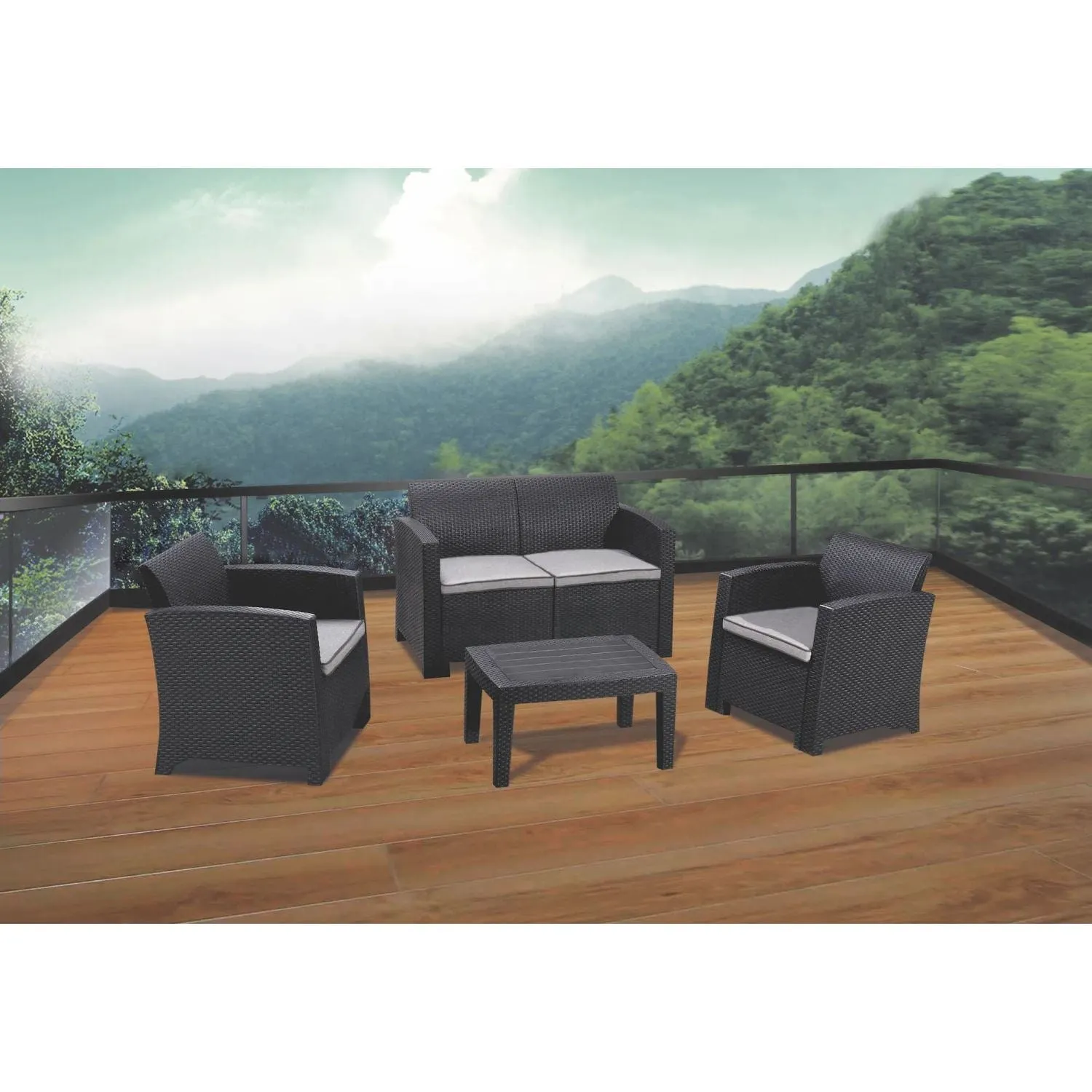 DuraMax | Cedarrattan Patio Loveseat Set