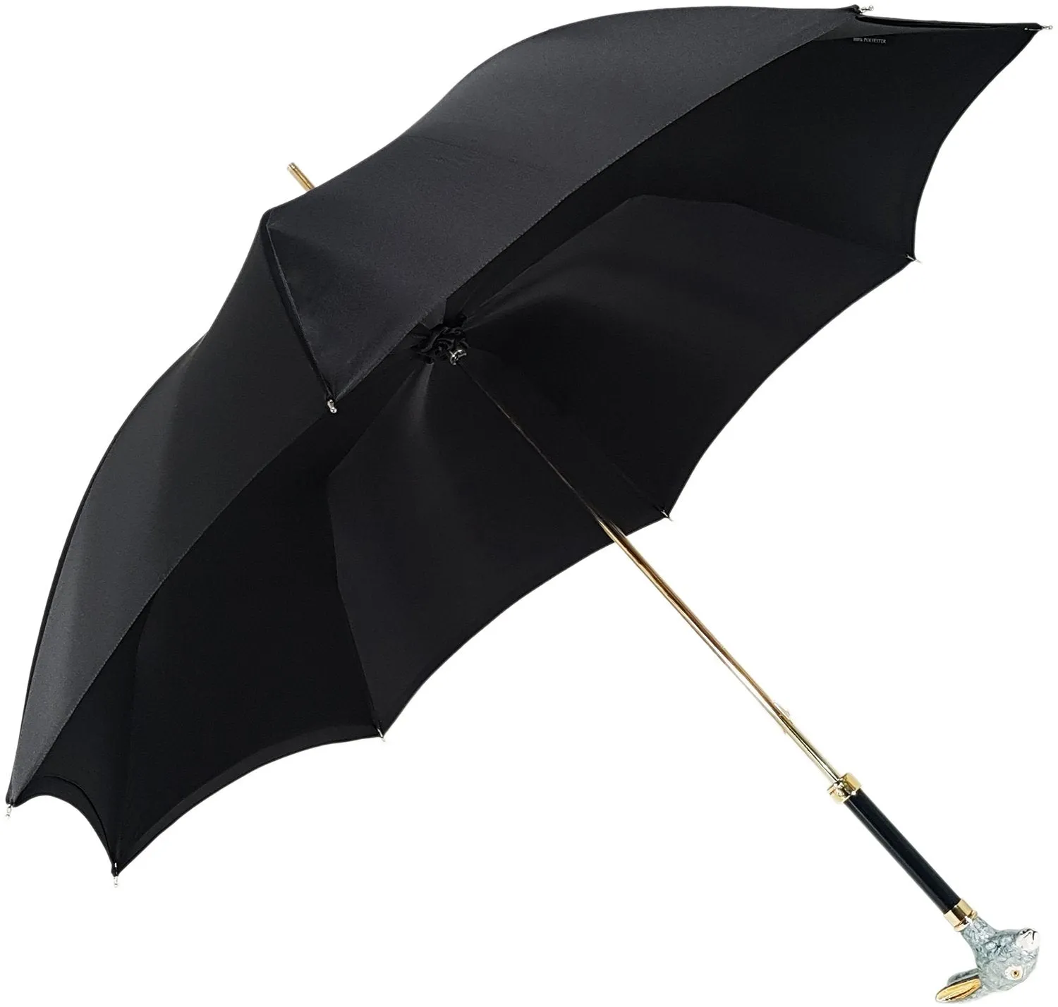 Elegant Umbrella With Double Layer In Black Satin