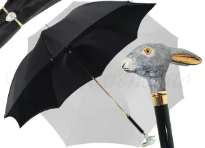 Elegant Umbrella With Double Layer In Black Satin