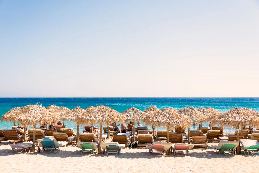 Elia Beach Umbrellas, Mykonos, Greece