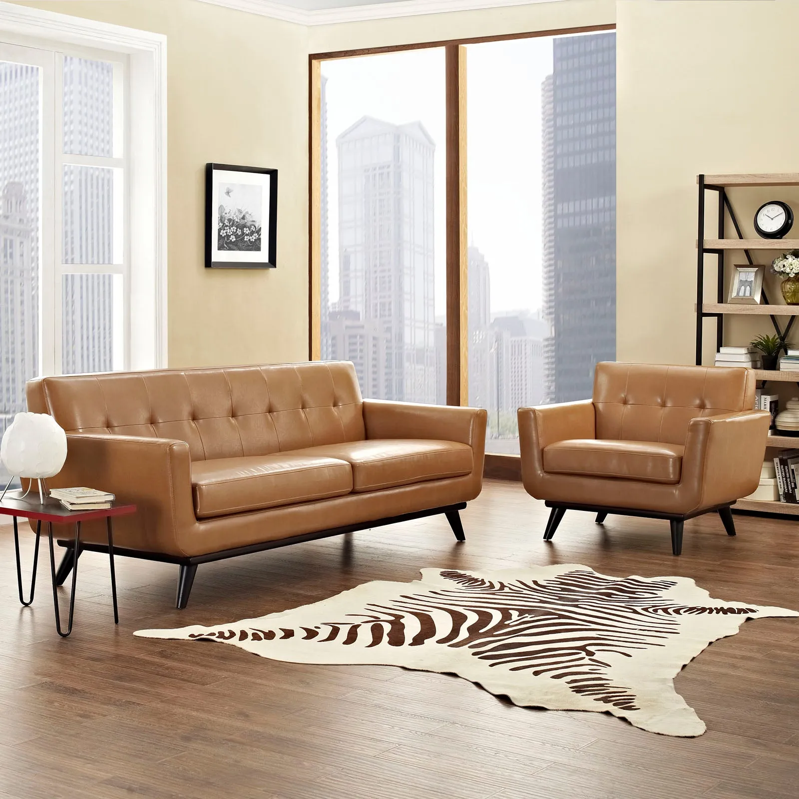 Engage 2 Piece Leather Living Room Set