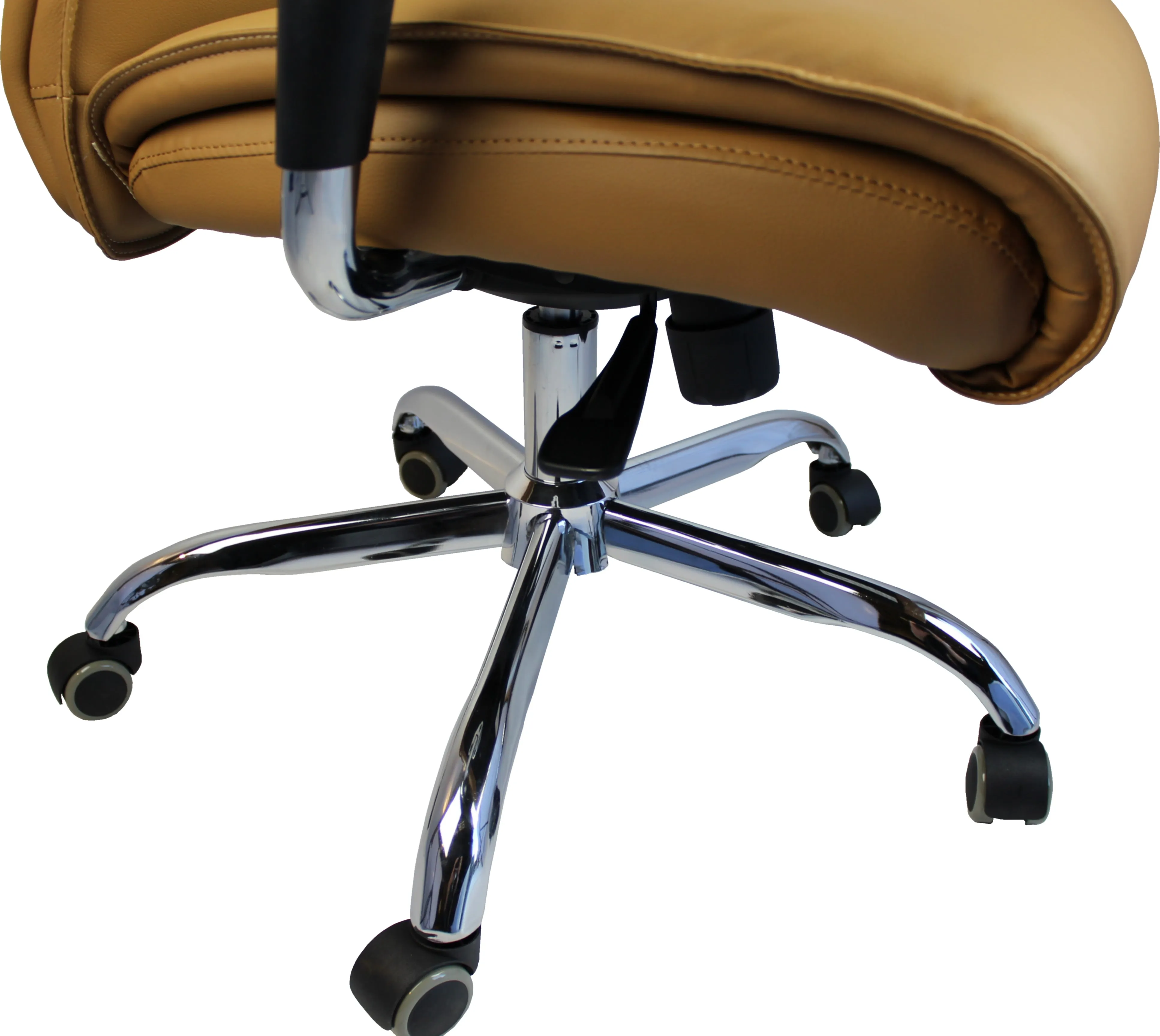 Executive Beige Leather Office Chair - HB-020-BGE