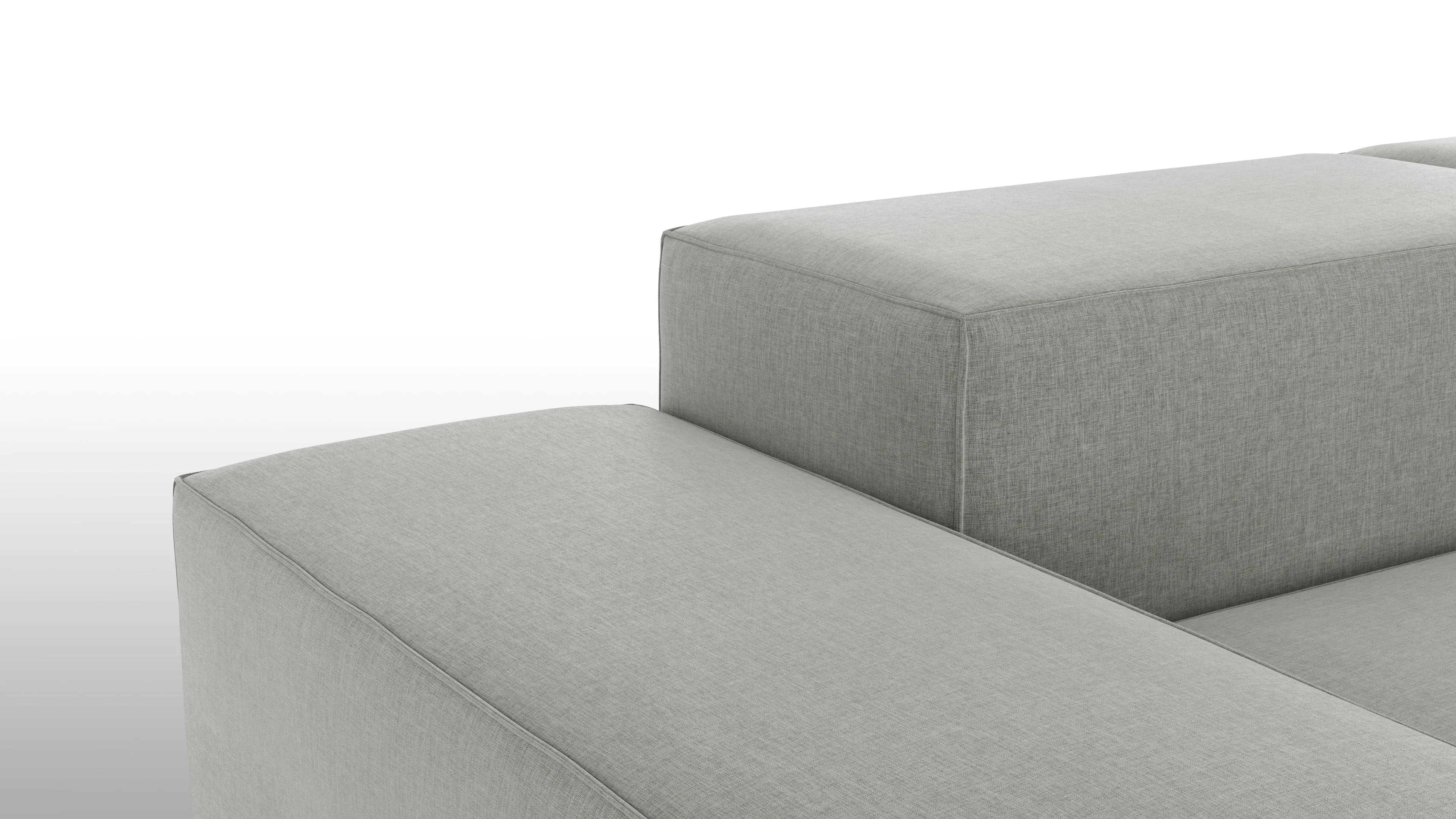 Extrasoft - Extrasoft Sectional Sofa, Large Left Corner, Soft Gray Brushed Weave