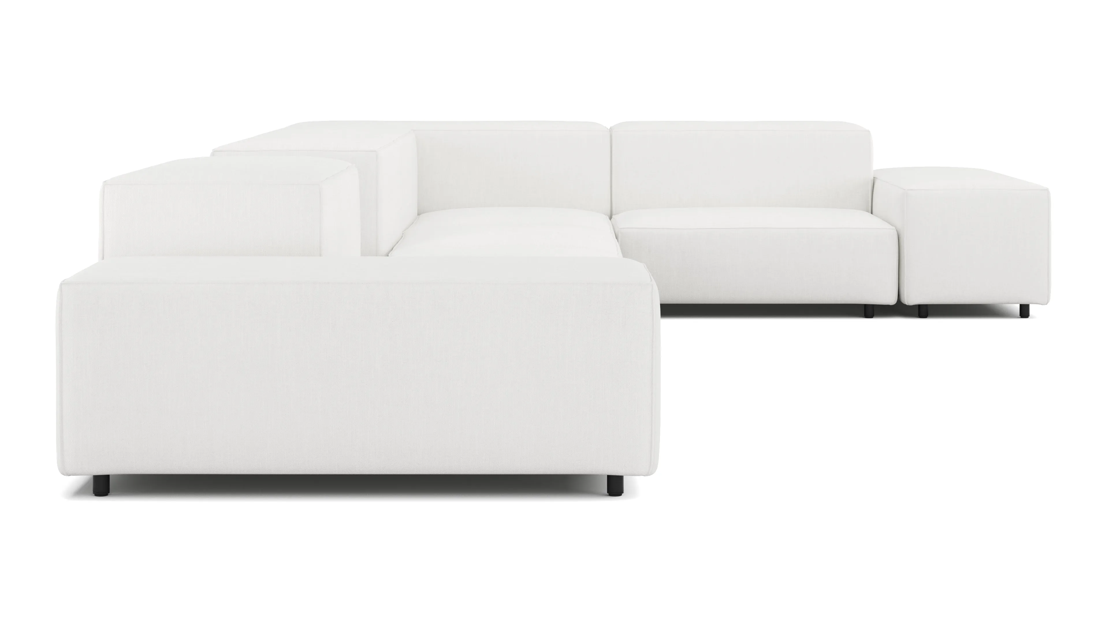 Extrasoft - Extrasoft Sectional Sofa, Large Right Corner, White Linen