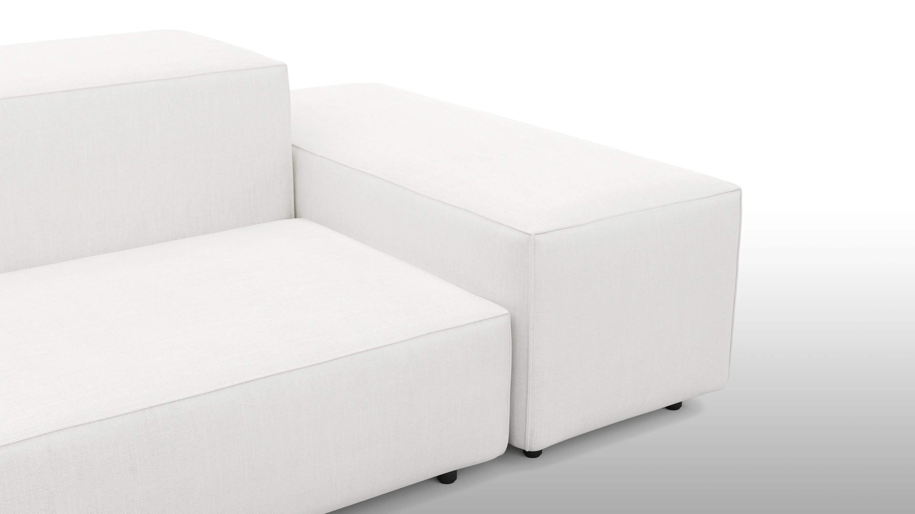 Extrasoft - Extrasoft Sectional Sofa, Large Right Corner, White Linen