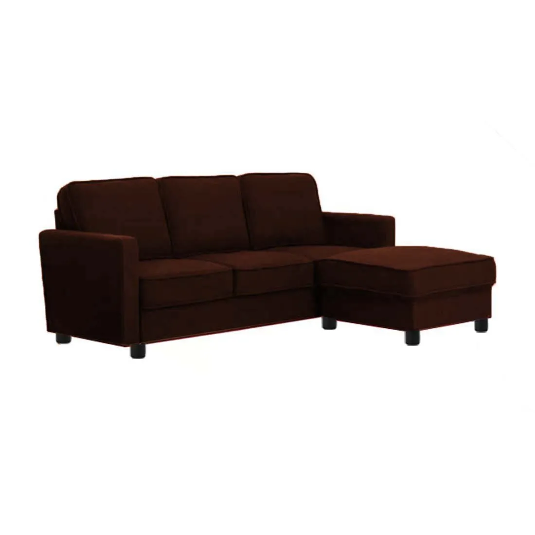 Federica 3 Seater Fabric Sofa With Ottoman