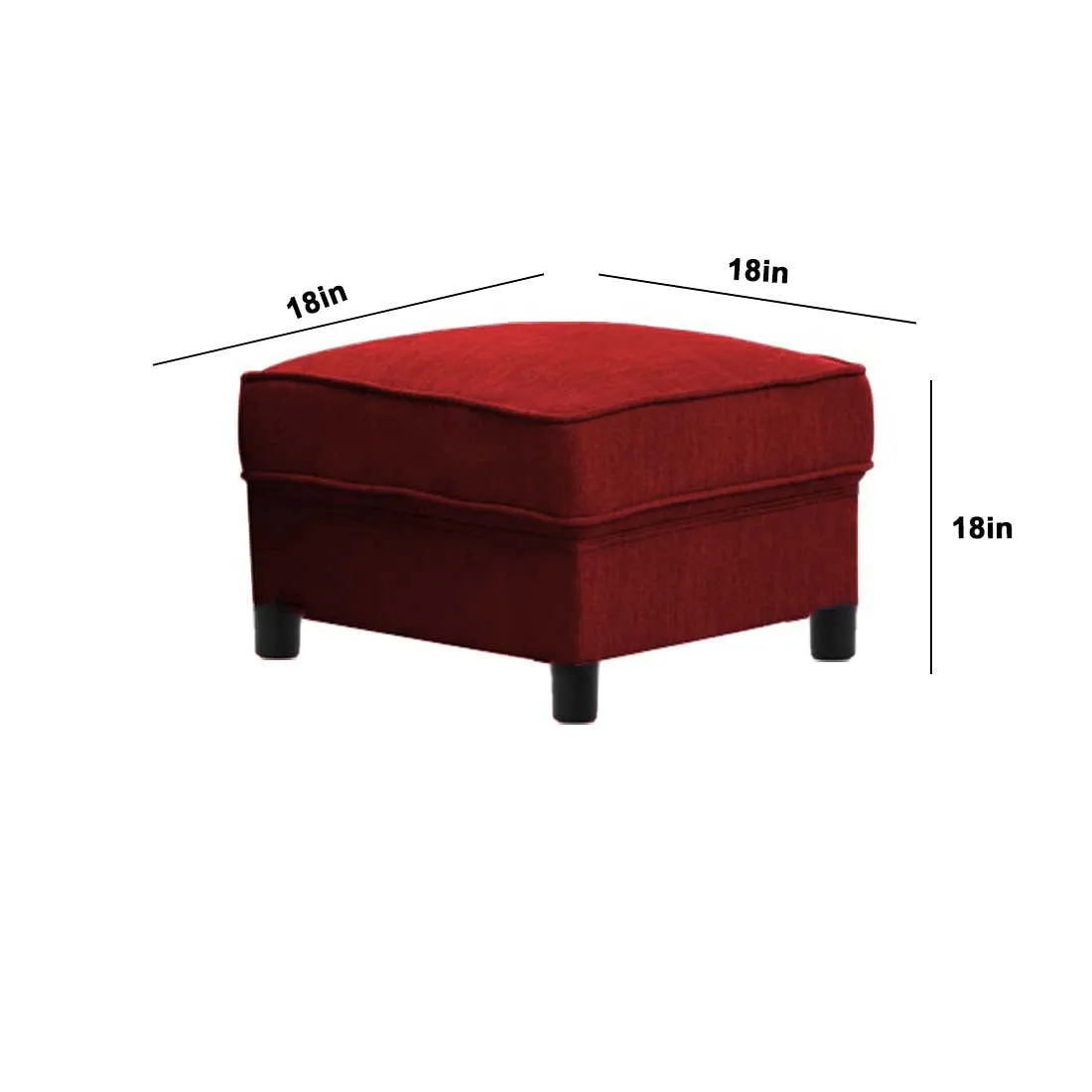 Federica 3 Seater Fabric Sofa With Ottoman