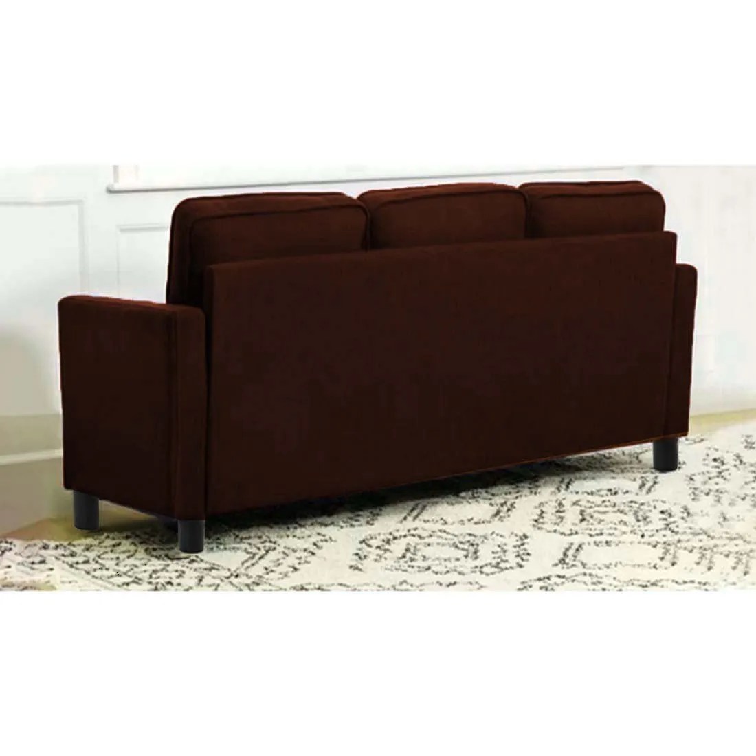 Federica 3 Seater Fabric Sofa With Ottoman